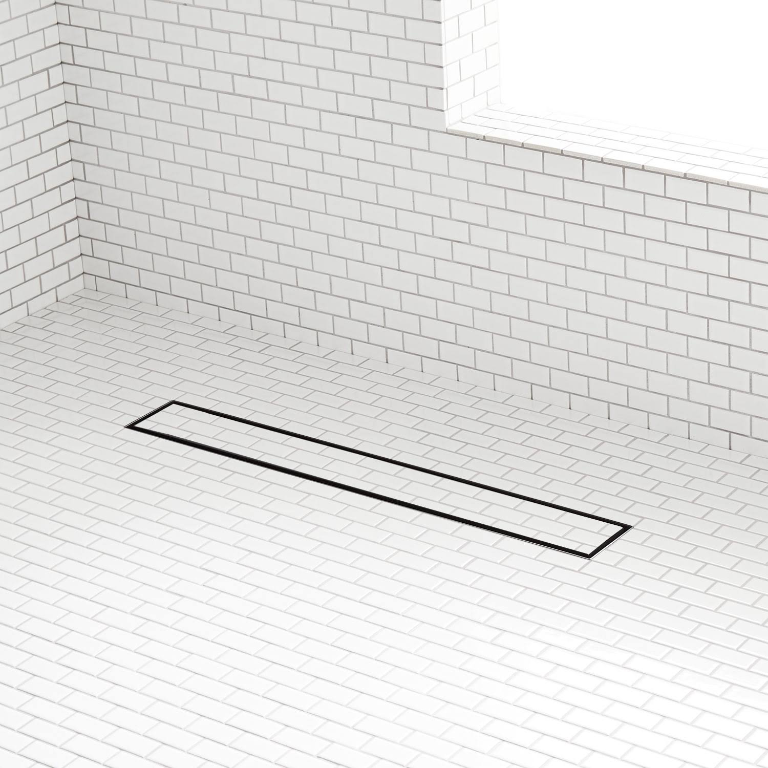 18x22 Brushed Stainless Steel Tile-In Shower Drain Z237960