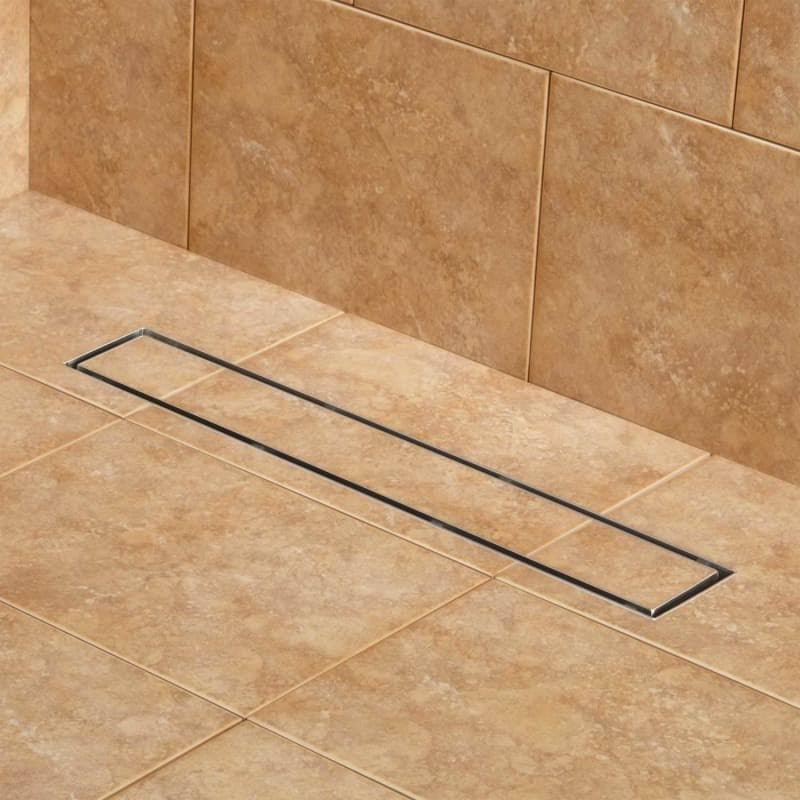18x22 Brushed Stainless Steel Tile-In Shower Drain Z237960