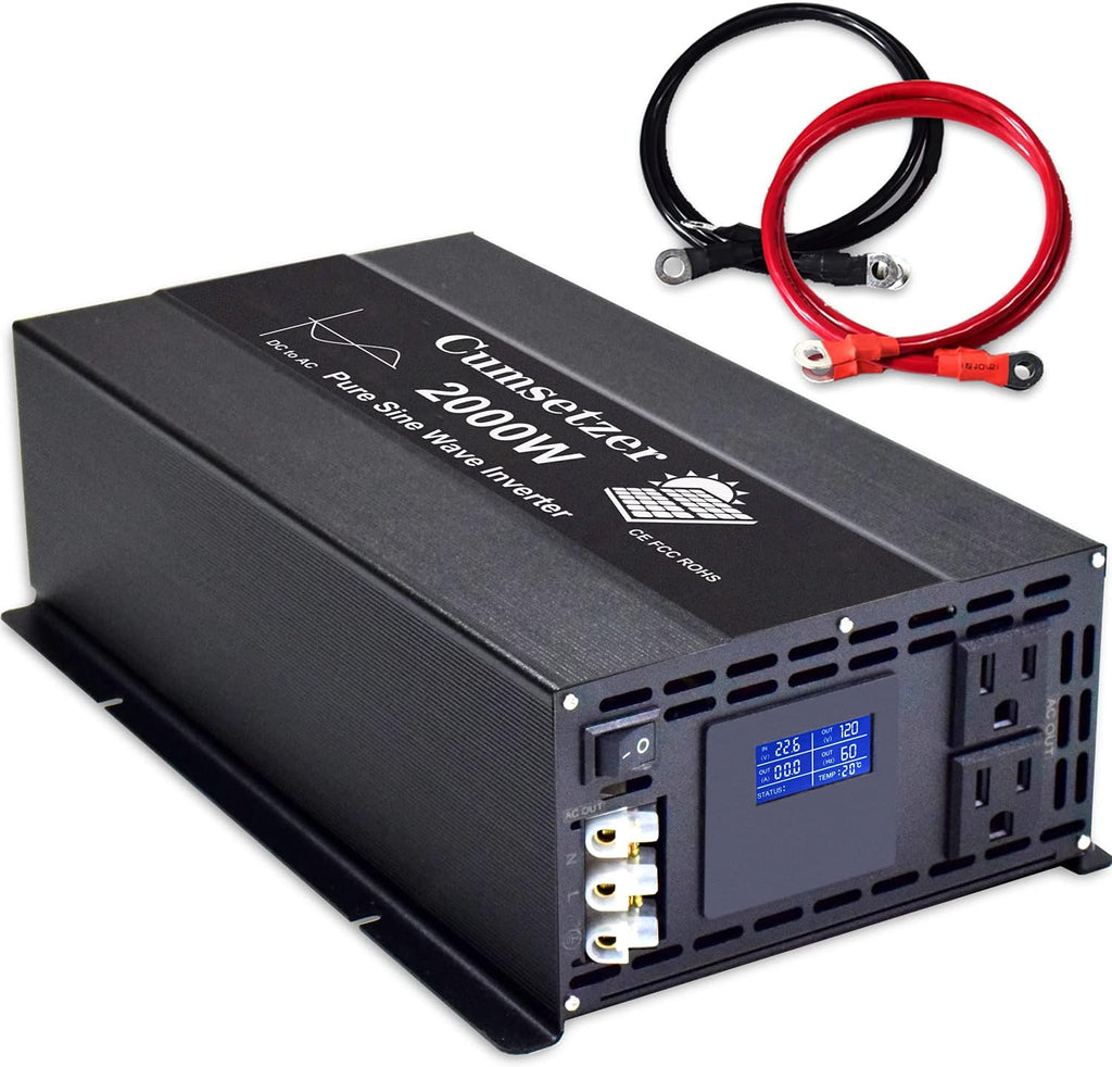 3000w 24v Pure Sine Wave Power Inverter with Dual US Outlet and LCD Display A20545