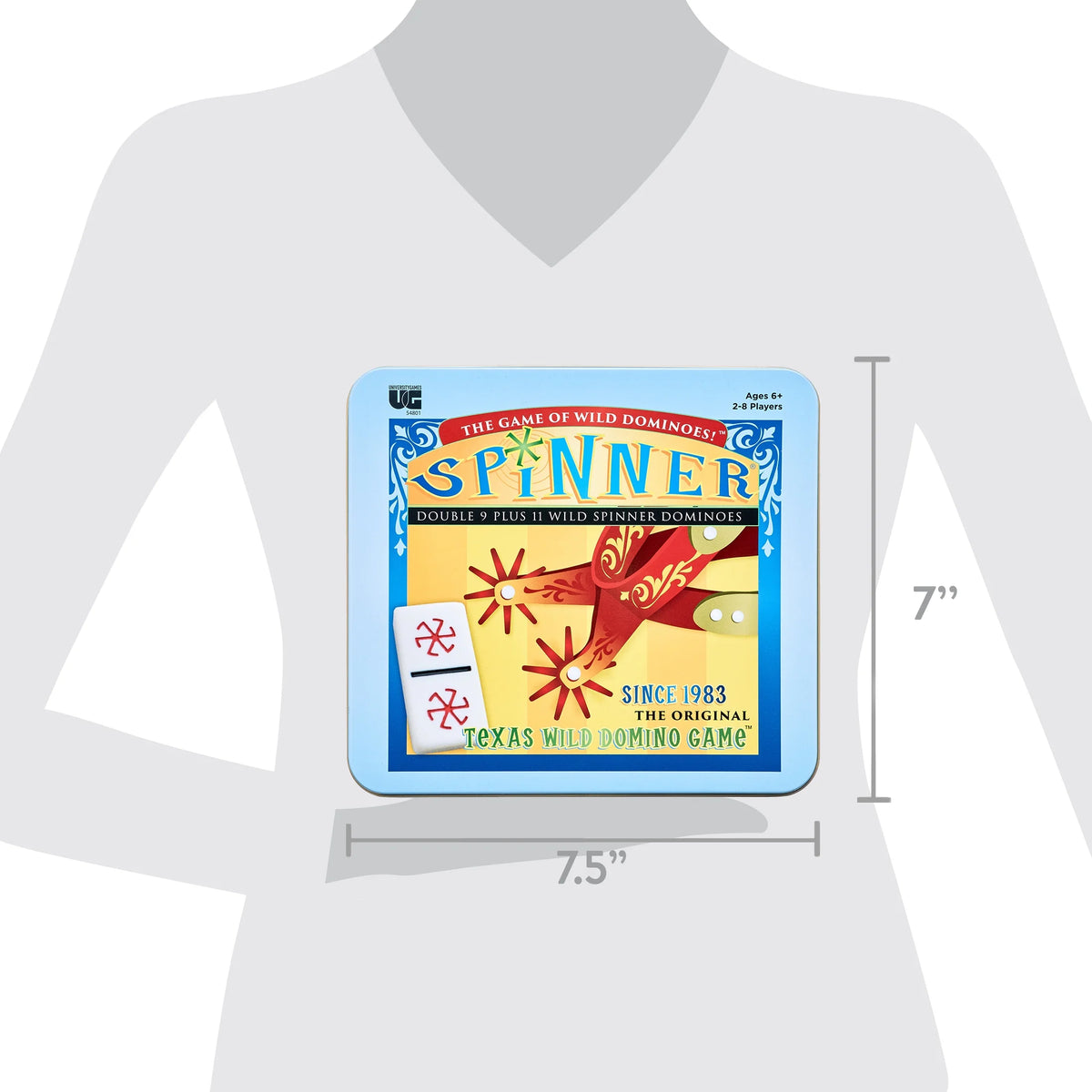 Spinner Game of Wild Dominoes in On-the-go Travel Tin A61762