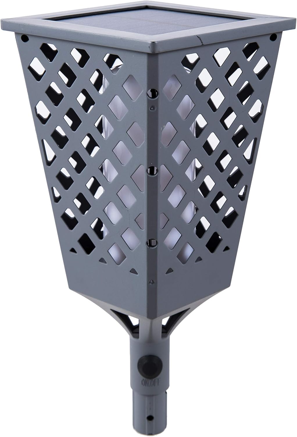 Grey Solar Torch Lights with Flickering Flame, 96 LED Waterproof G311