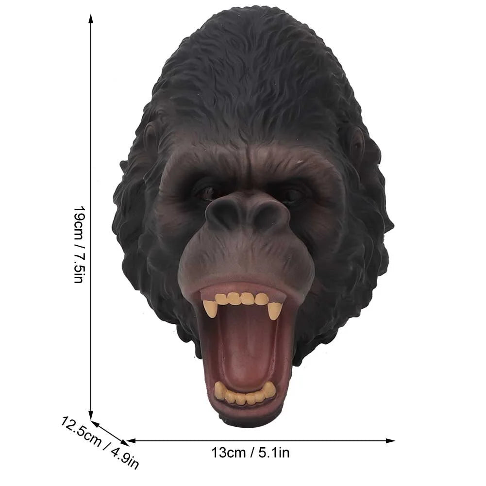 Realistic Plastic Orangutan Head Hand Toy T76344