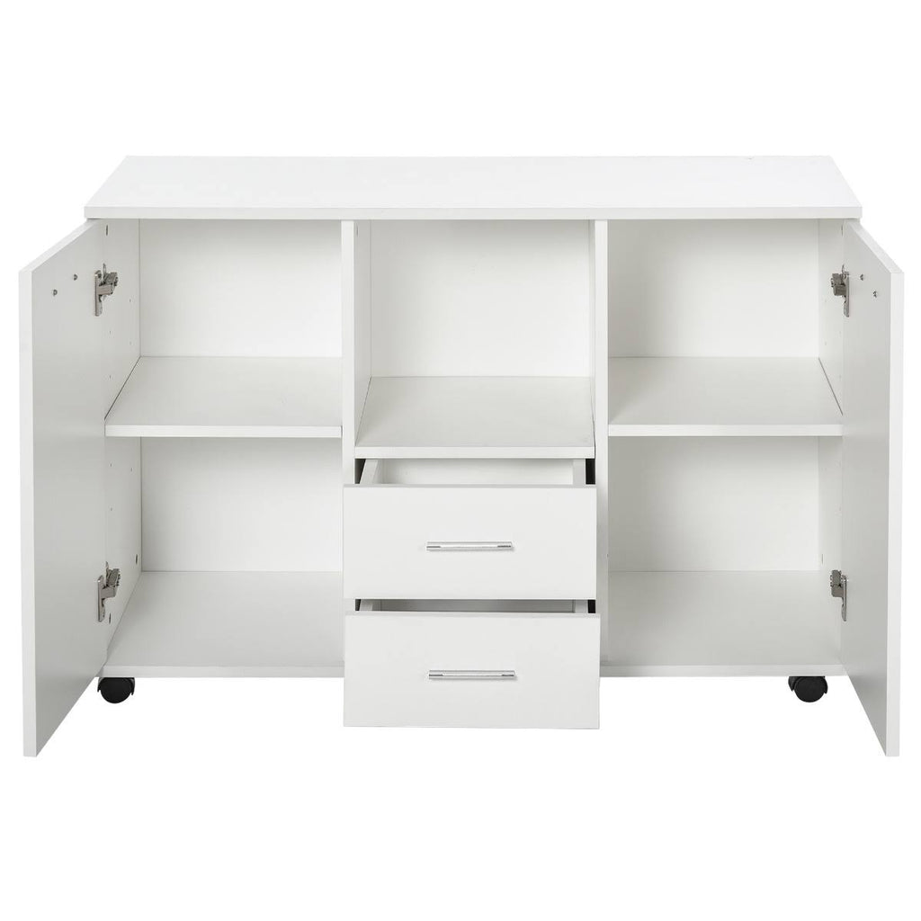 White 2 Drawer Office Filing Cabinet Printer Stand B9288
