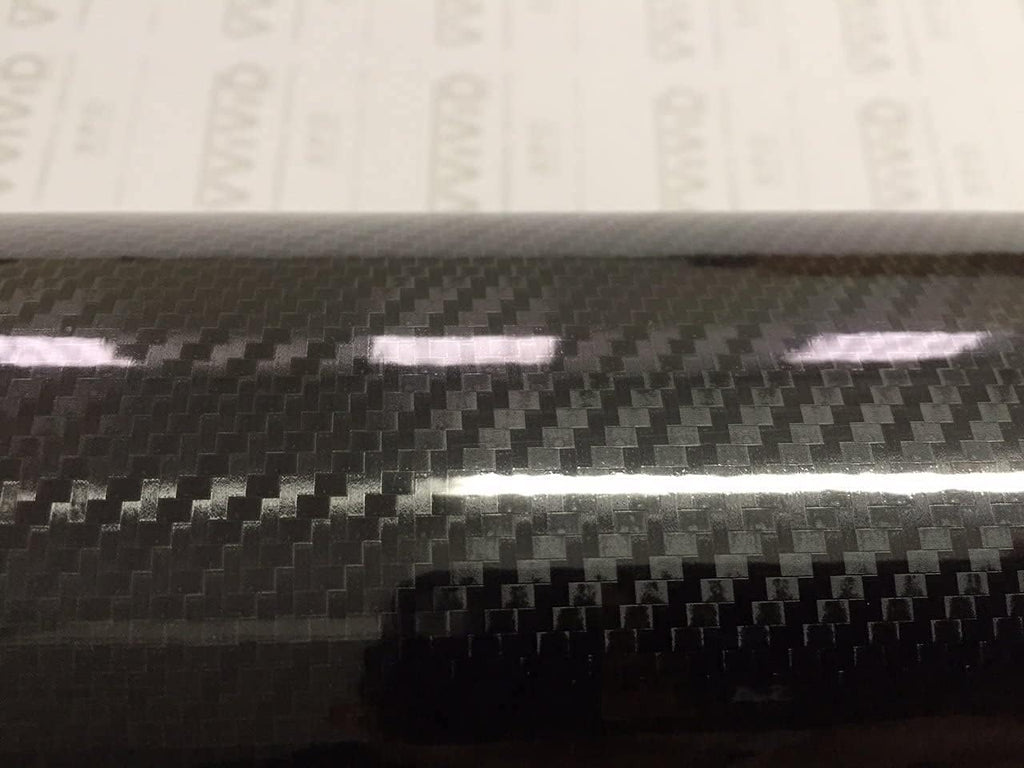 High Gloss Black Carbon Fiber Vinyl Car Wrap Film (2.75ft x 5ft) Pack of 2 S146