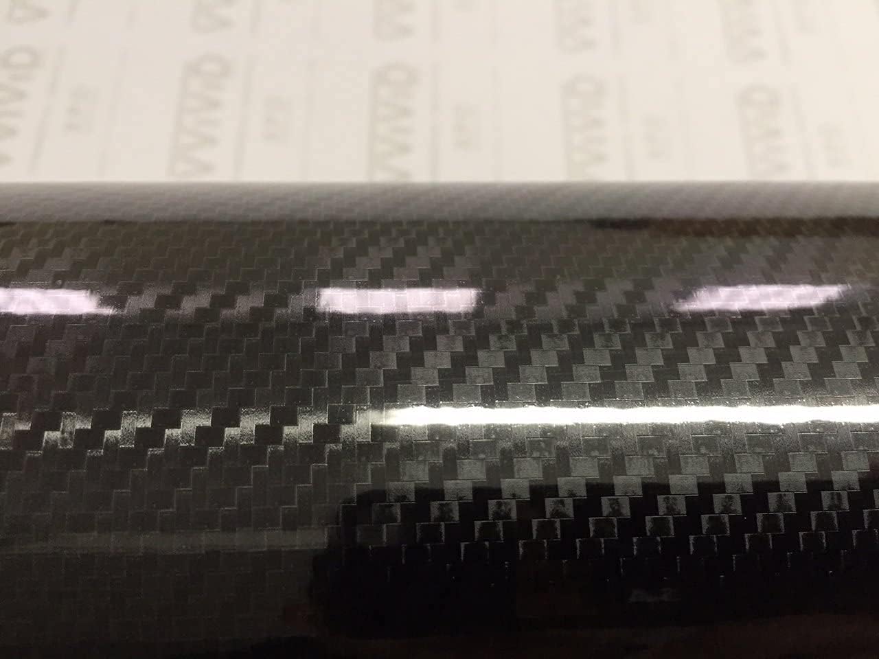 High Gloss Black Carbon Fiber Vinyl Car Wrap Film (2.75ft x 5ft) Pack of 2 S146