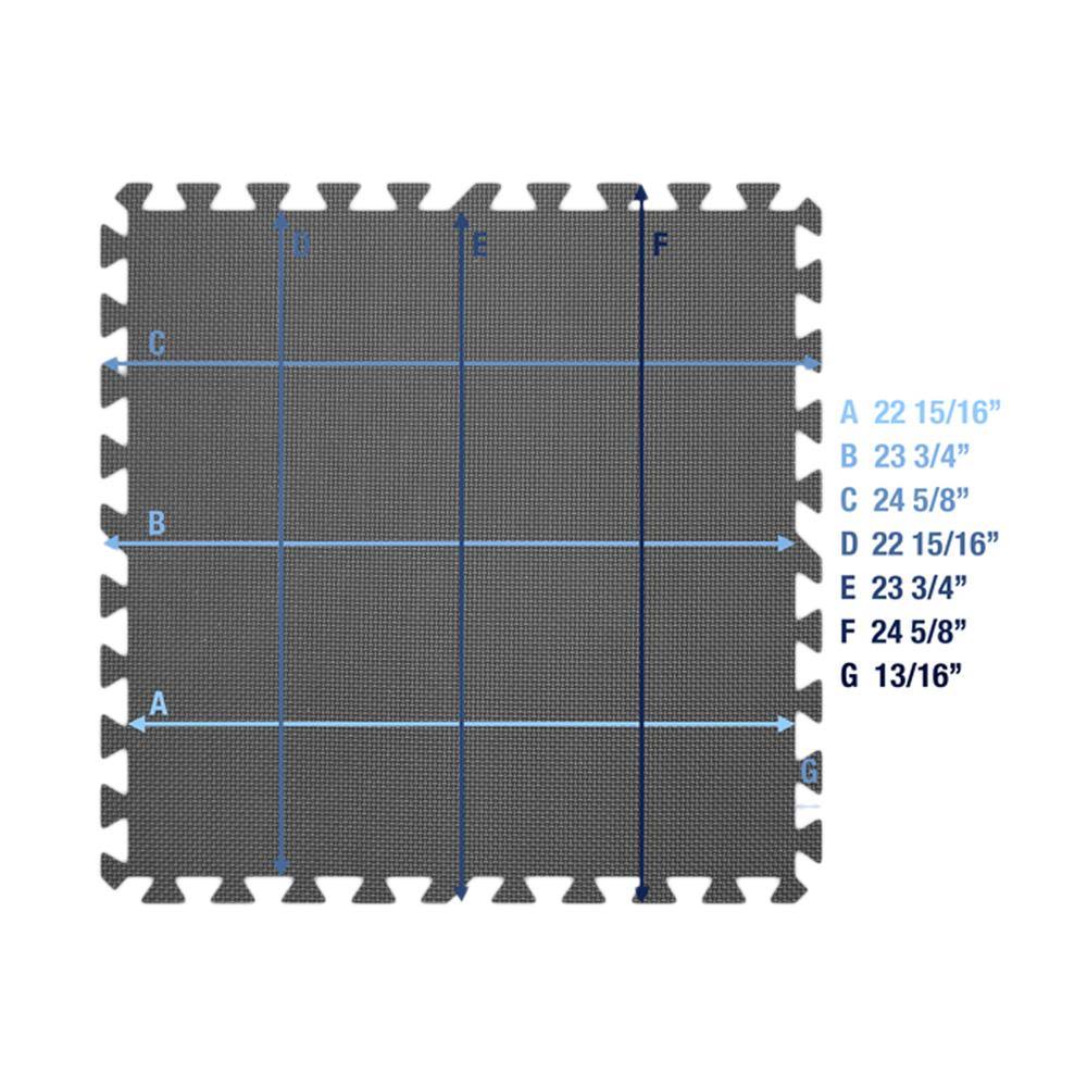 Grey Eva Foam Rubber Interlocking Floor Set N29087