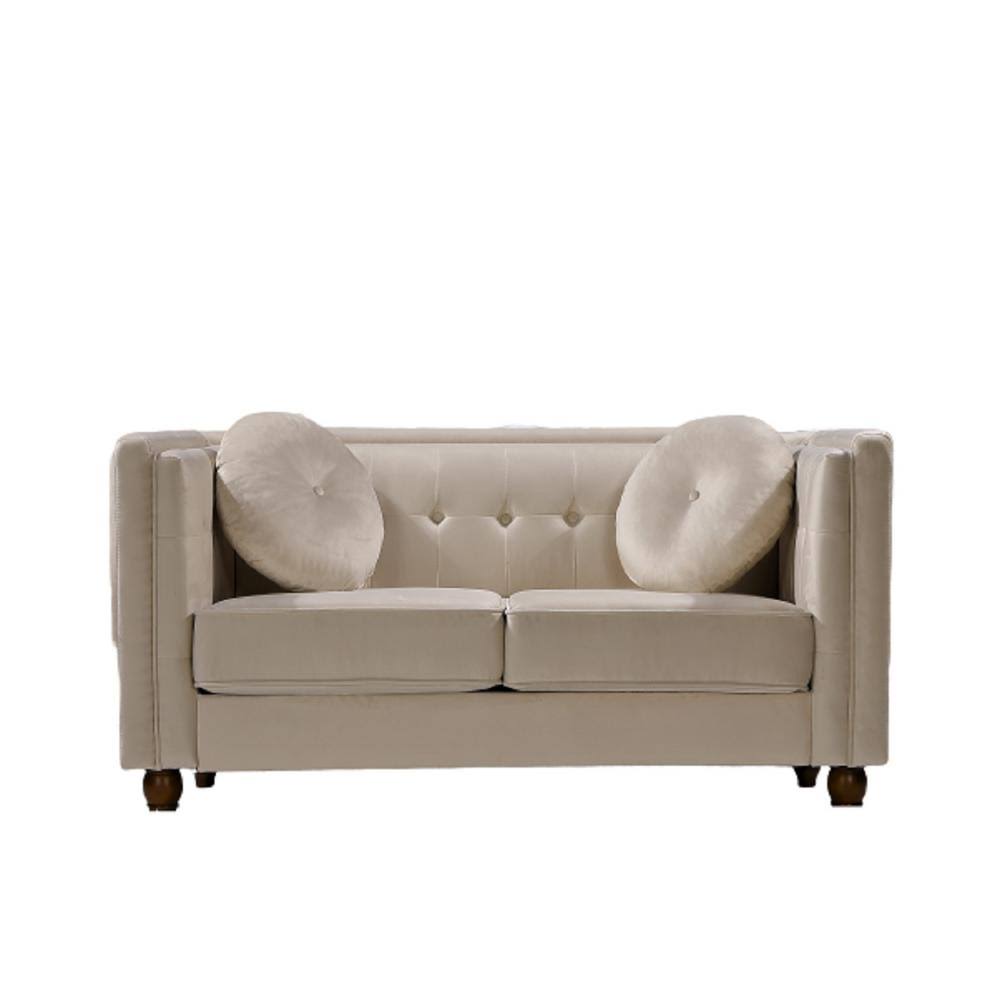 Ivory Chesterfield Loveseat Y781801