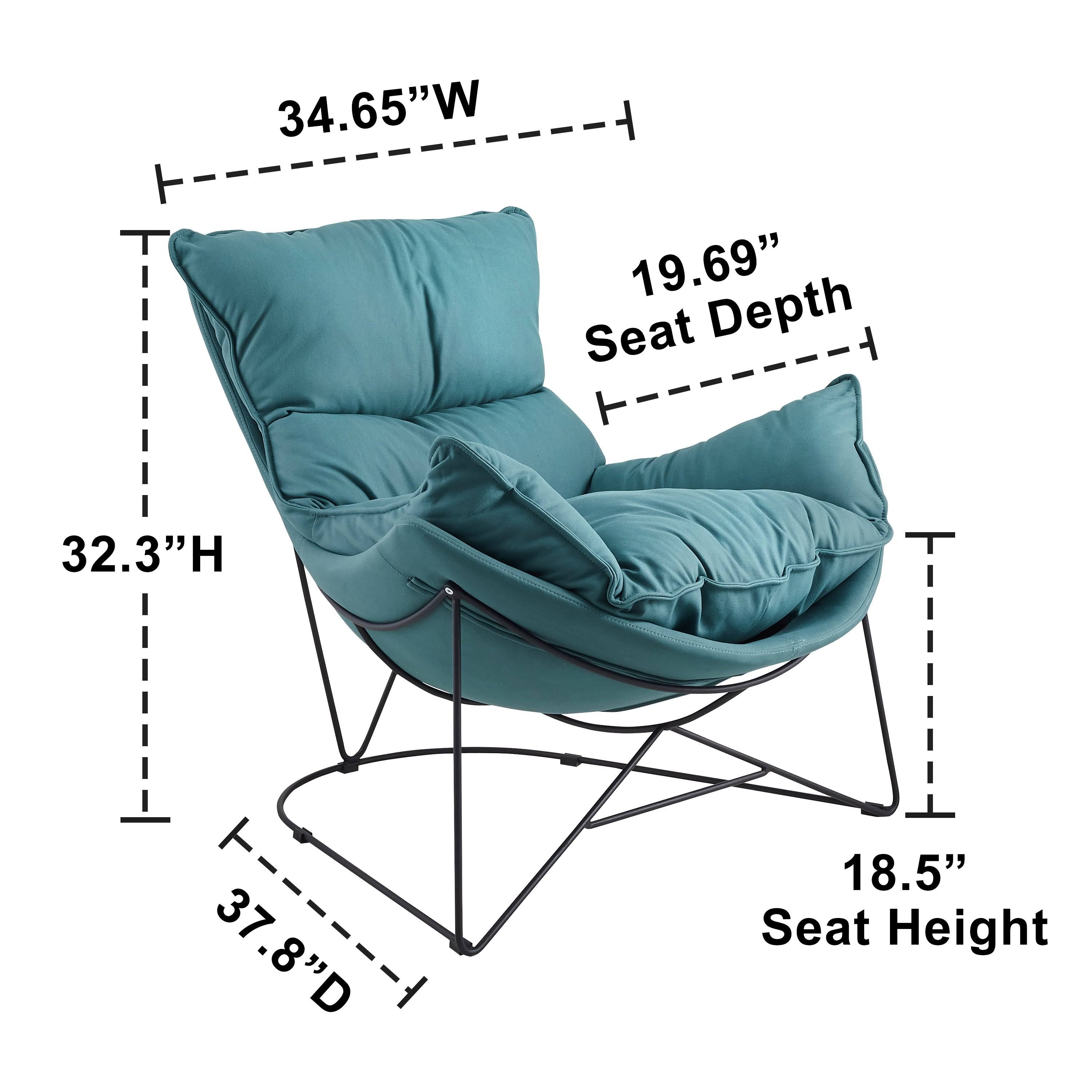 Orange Accent Chaise Chair W795408