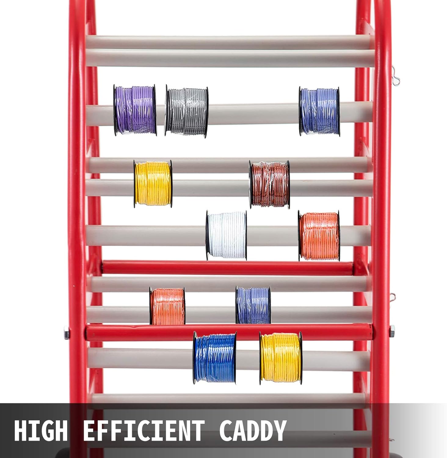Wire Reel Caddy with Multiple Axles Cable Spool Holder & Dispenser O600329