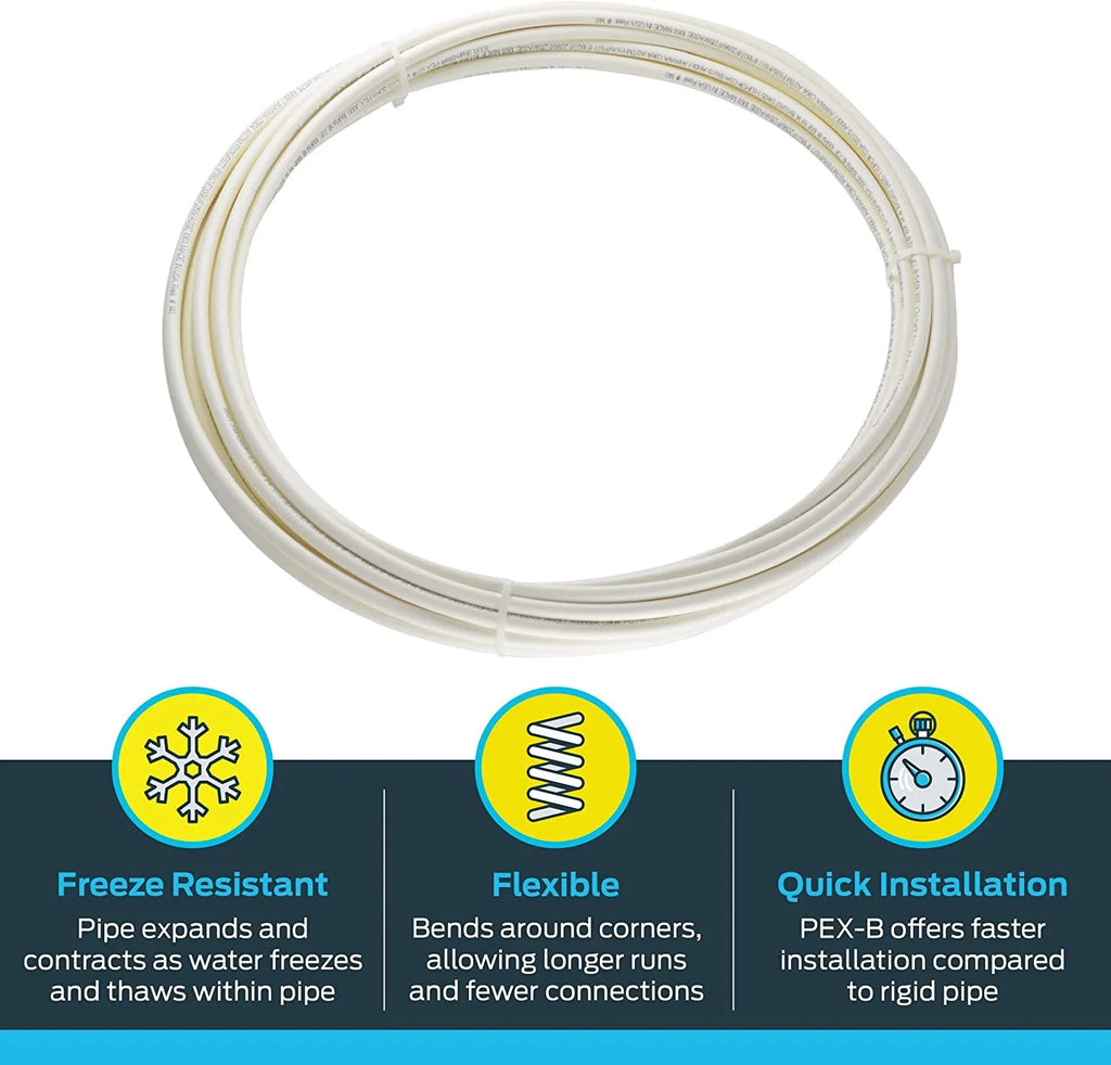 50 Feet Coil White PEX Pipe Tubing C96289