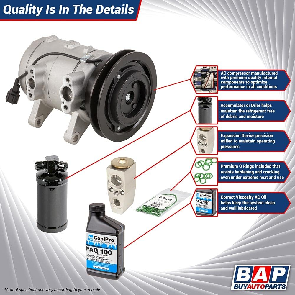 AC Compressor & A/C Kit For Ford Expedition & Lincoln Navigator 2005 2006 w/Rear AC X19761