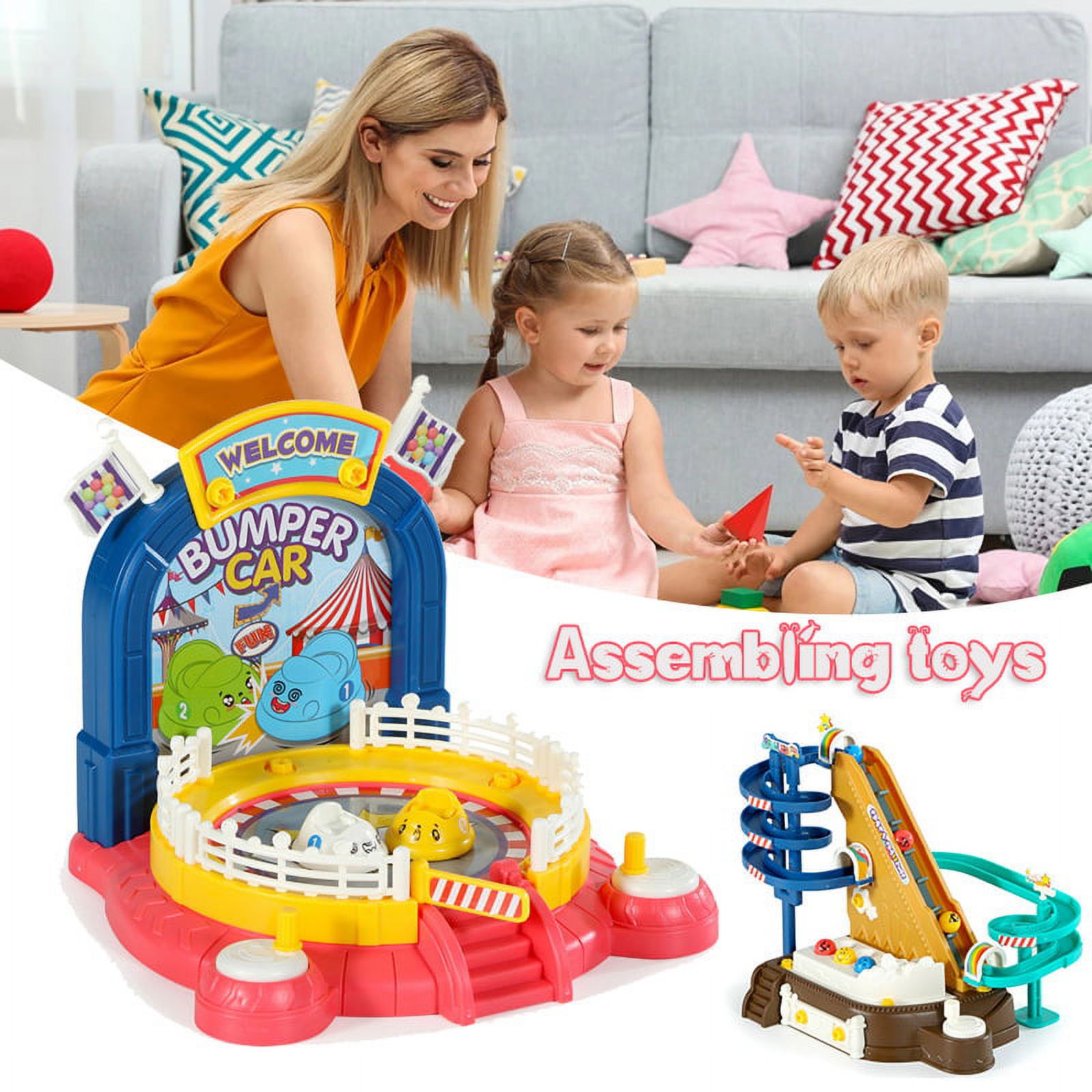 Amusement Park Building Blocks Toys DIY Gear Ferris Wheel Roller Coaster Assembling Puzzle Toys L43570