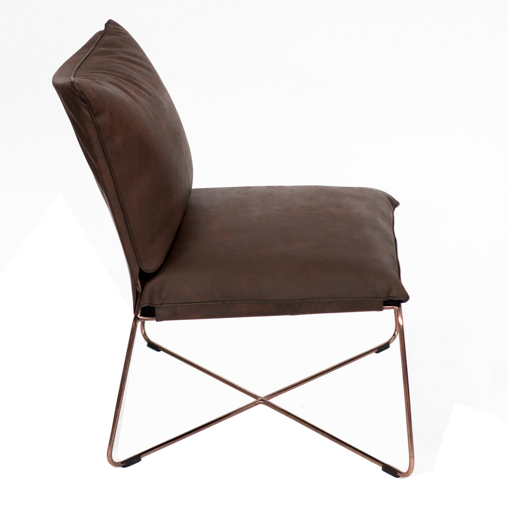 Dark Brown Leather Lounge Chair C2772