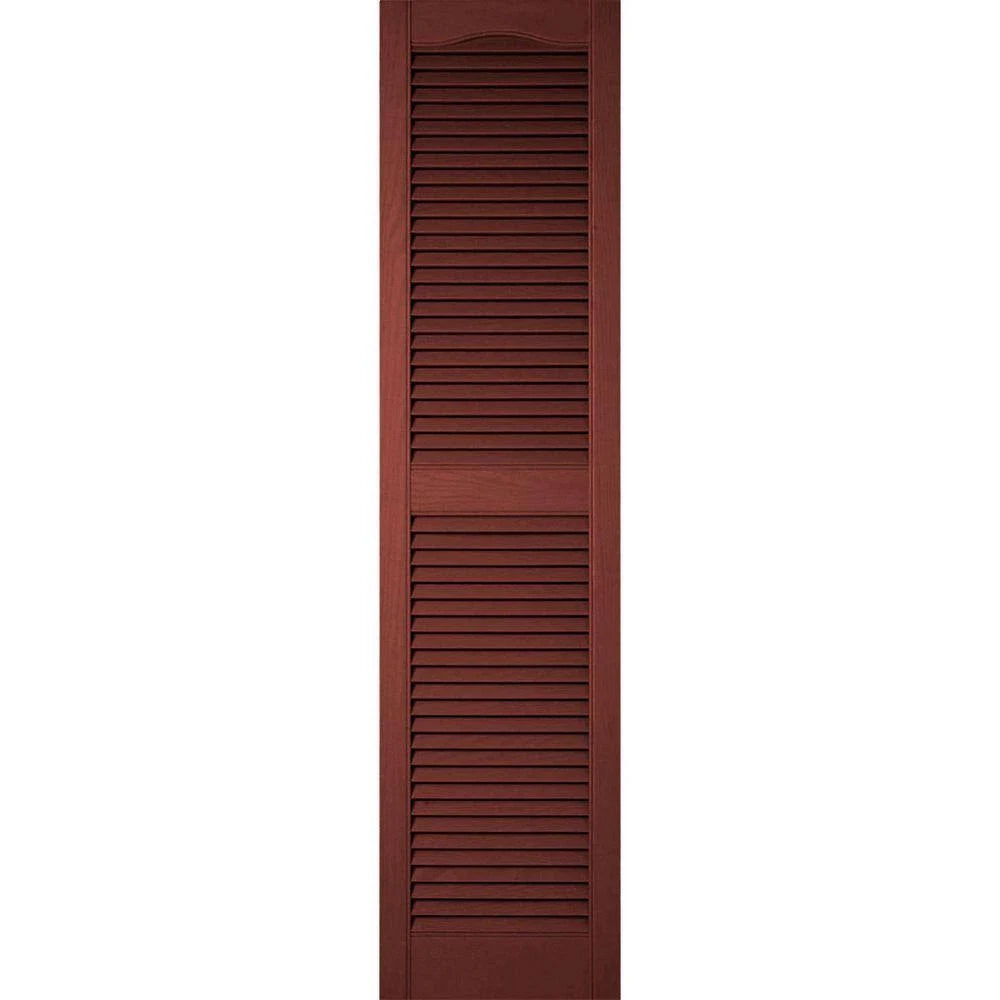 Custom Cathedral Top Center Mullion Open Louver Shutters Q6427