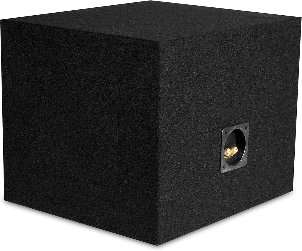 Single 12” Sealed MDF Black Carpeted Subwoofer Enclosure Pack of 2 P495177
