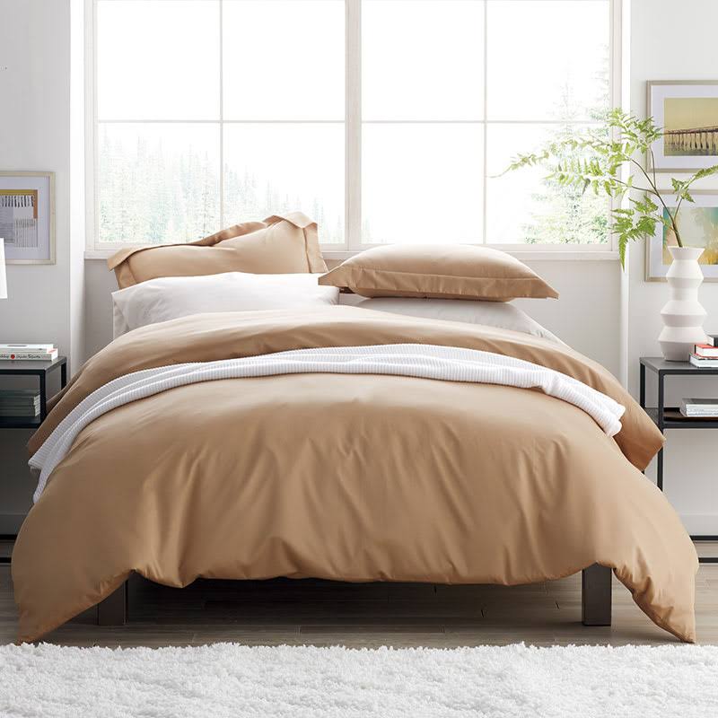 Green Supima Cotton Sateen King Duvet Cover Z758486