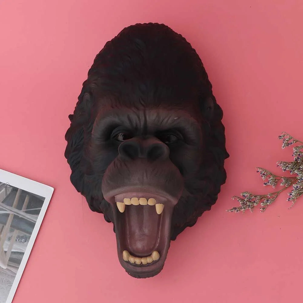 Realistic Plastic Orangutan Head Hand Toy T76344