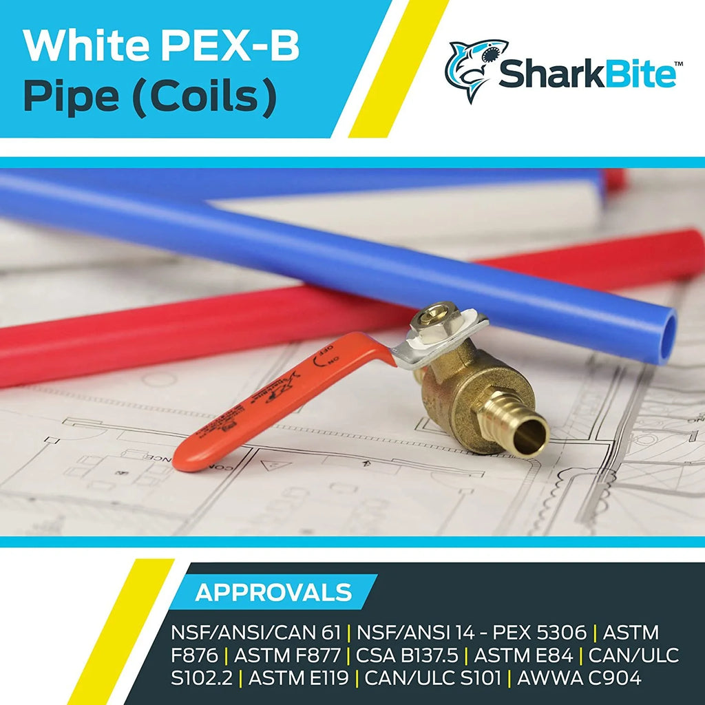 50 Feet Coil White PEX Pipe Tubing C96289