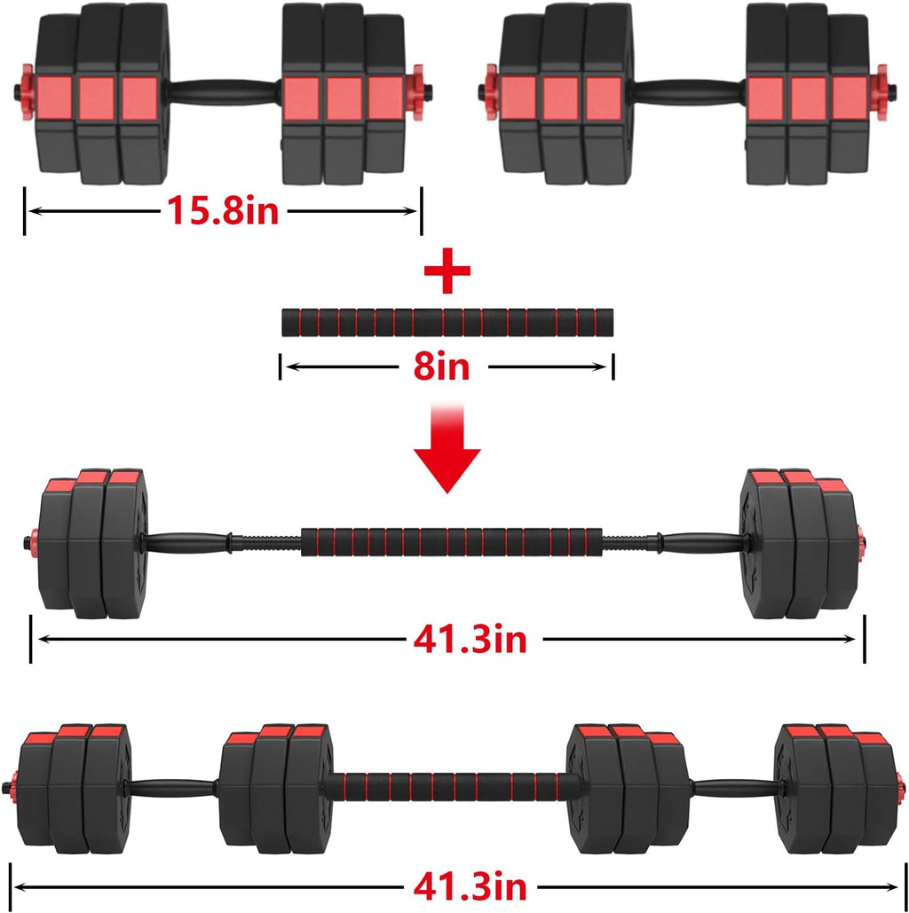 Adjustable Dumbbells with Connecting Rod, Pack of 2 Z3700