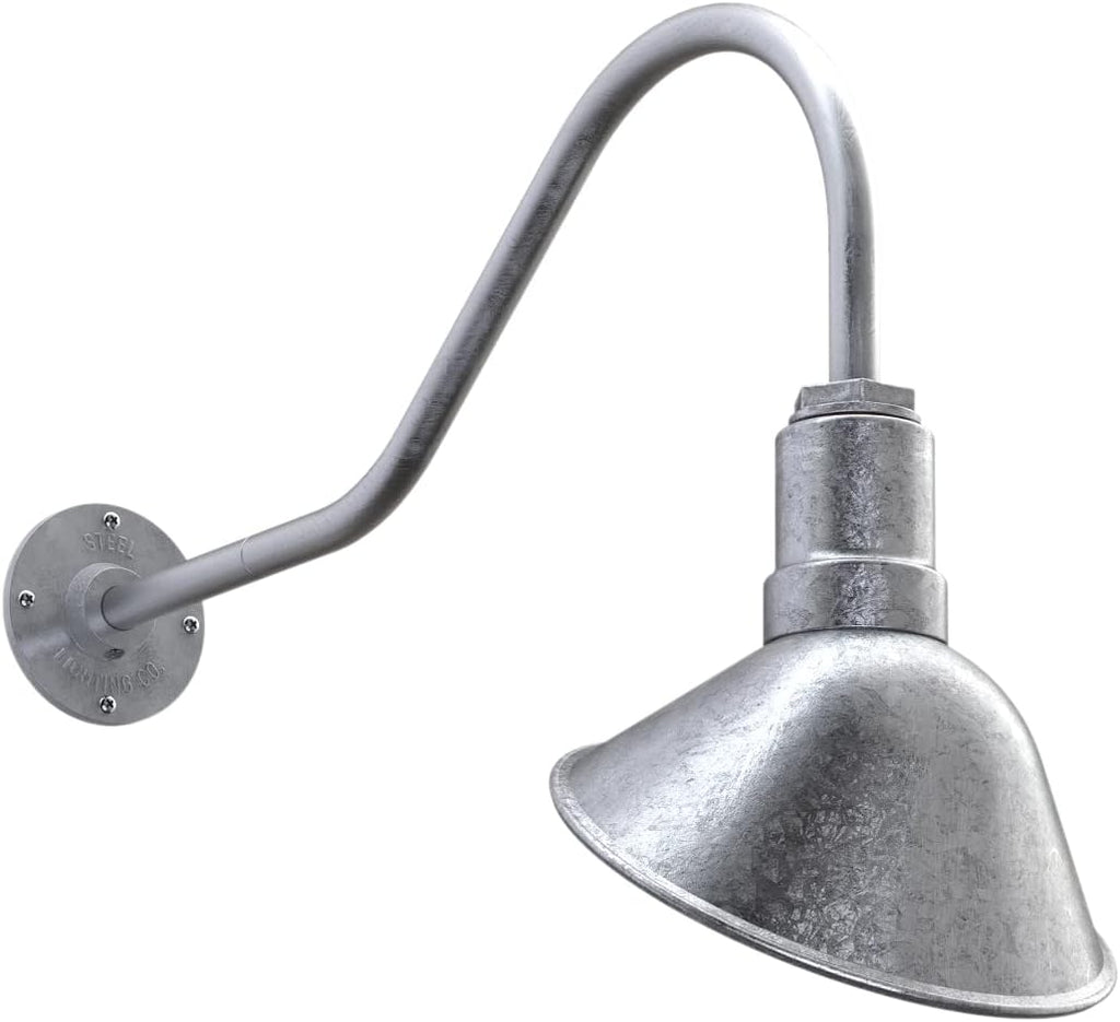 Galvanized Exterior 9 inch Dome 11 inch Gooseneck Store Sign Light X684405