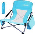Low Beach Camping Folding Chair with Cooler Bag and Carry Bag L682369