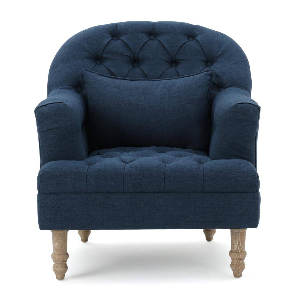 Tufted Club Chair in Dark Blue B7452