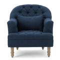 Tufted Club Chair in Dark Blue B7452