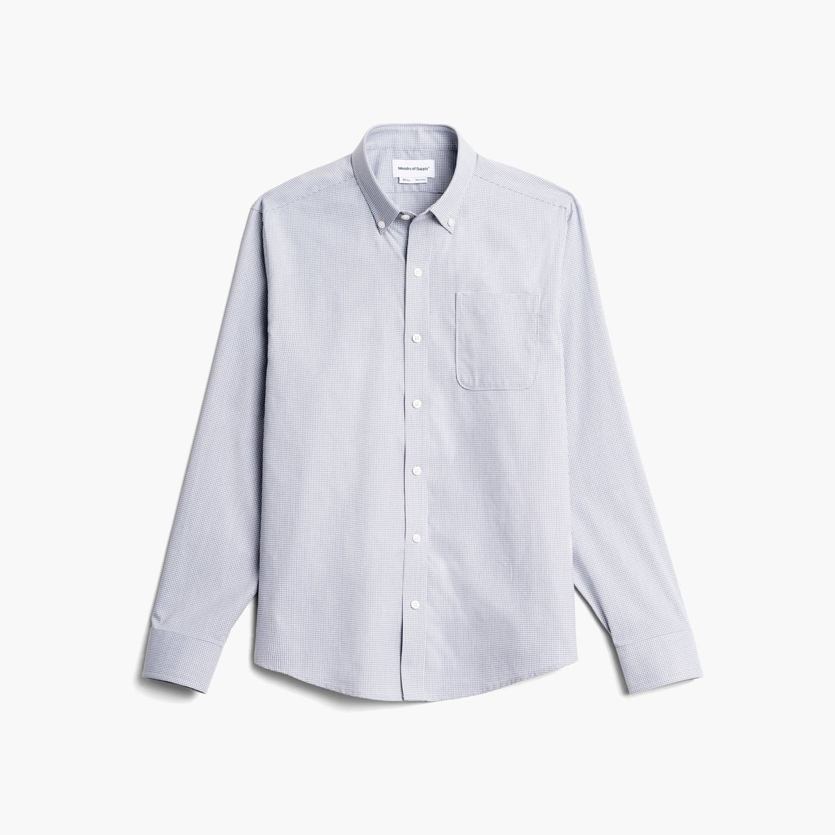 Grey Heather Houndstooth Button-Down Shirt E9008