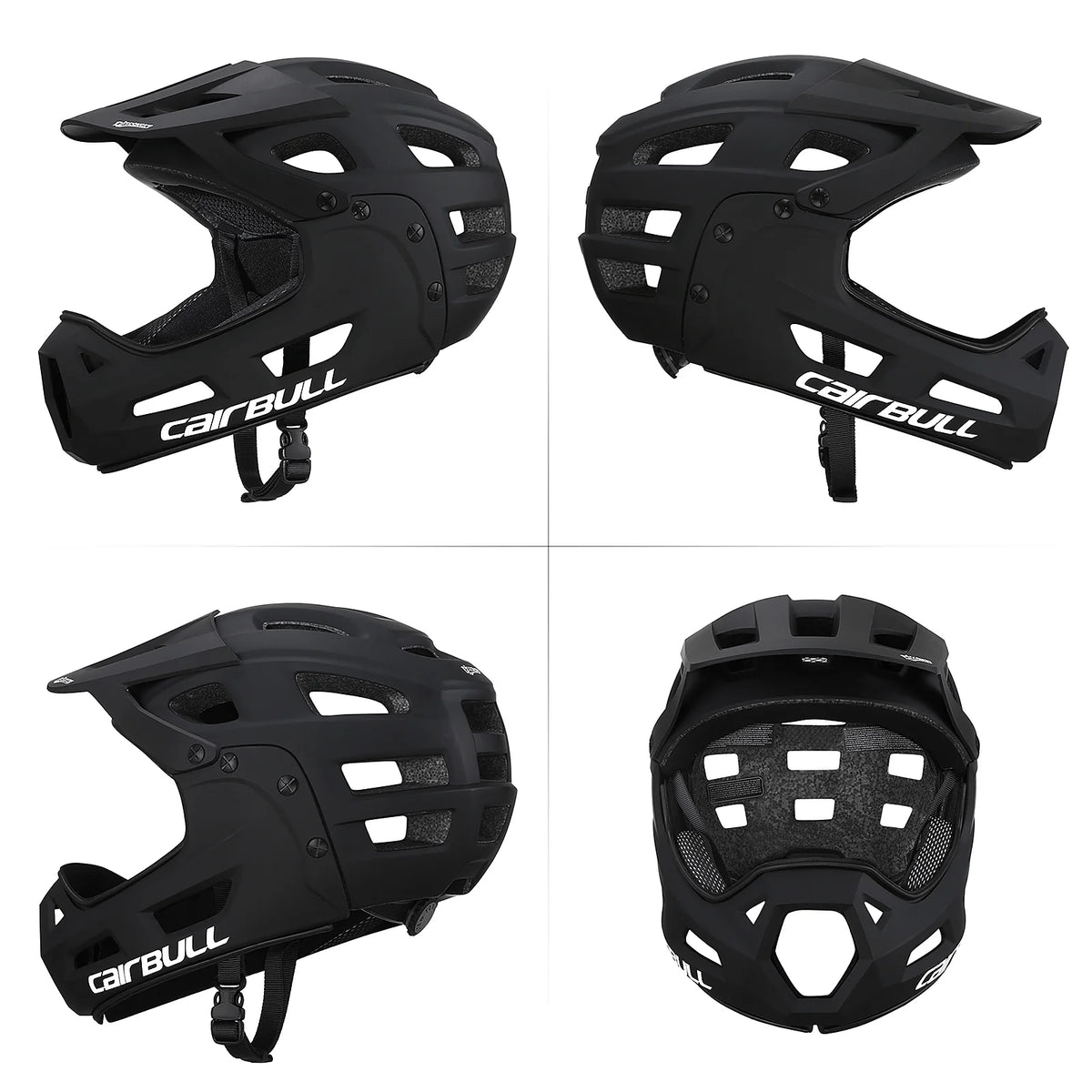 Full Face Bike Adult Cycling Helmet with Detachable Chin Guard and Visor Y1522