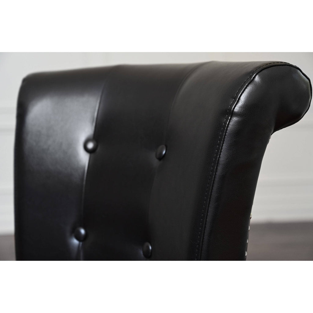 Faux Leather Dining Chair Set of 2 Grey O3948