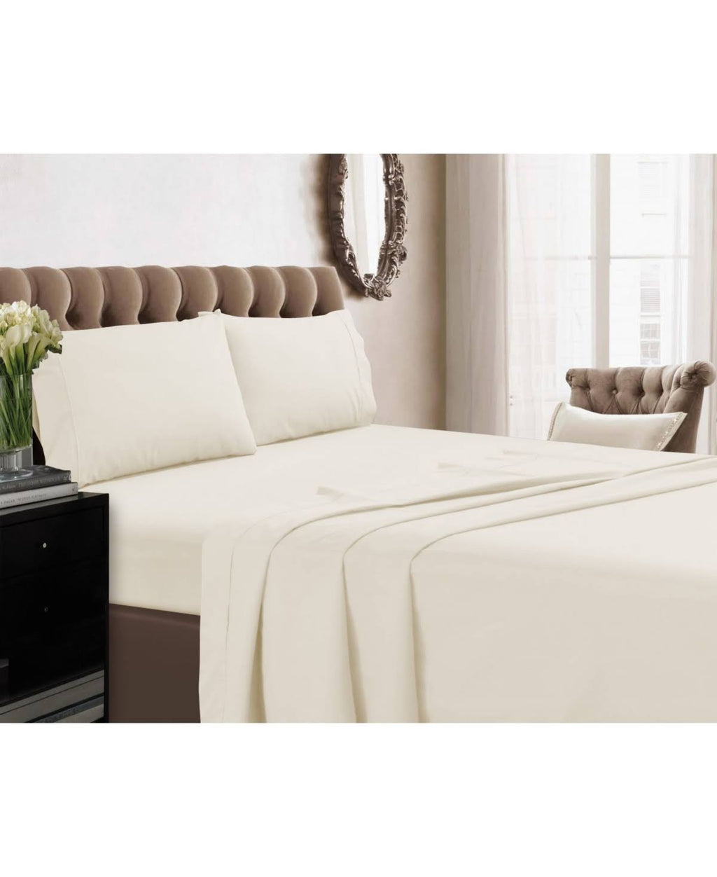 Light/Pastel Purple Percale Extra Deep Pocket Sheet Set E544