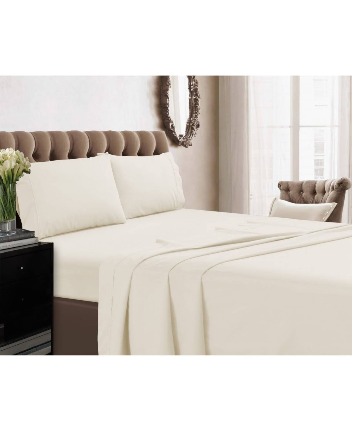 Light/Pastel Purple Percale Extra Deep Pocket Sheet Set E544