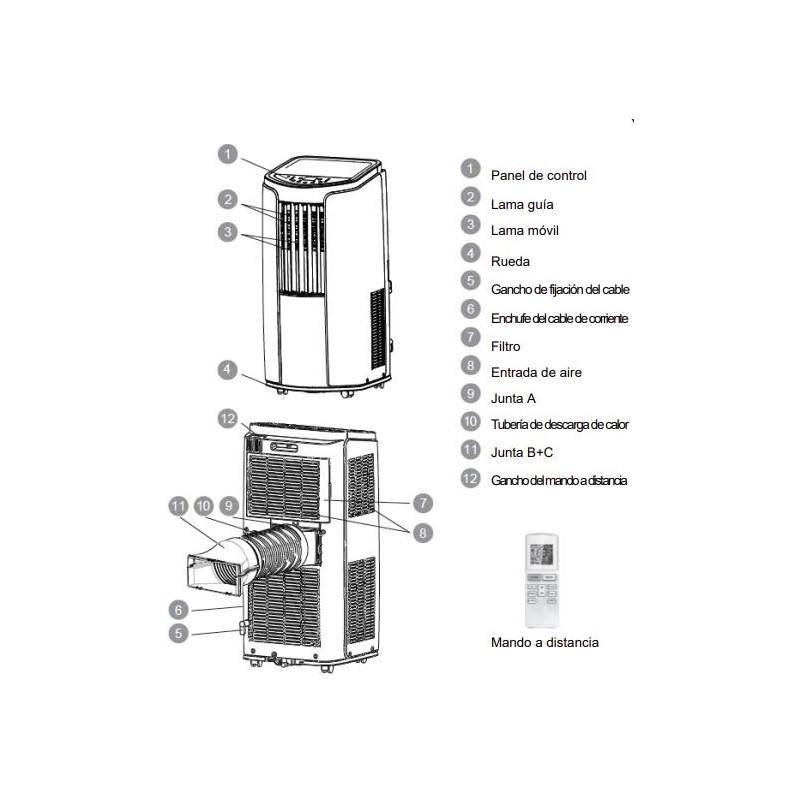 White Portable Air Conditioner F769731