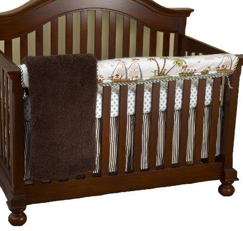 Houndstooth Front Crib Rail Cover Up Set C52229
