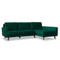 Green Velvet Right-Facing Sectional K448216
