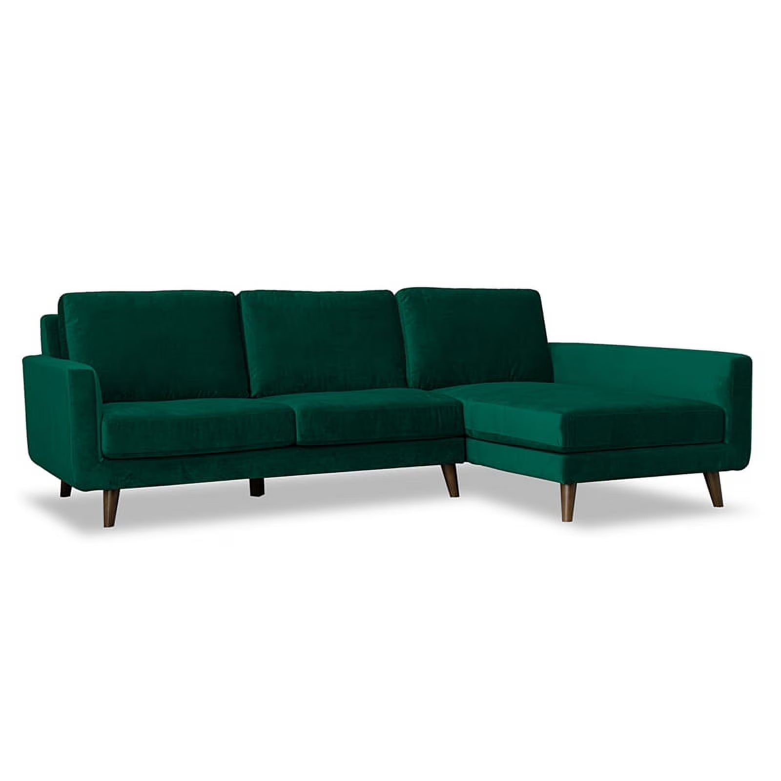 Green Velvet Right-Facing Sectional K448216