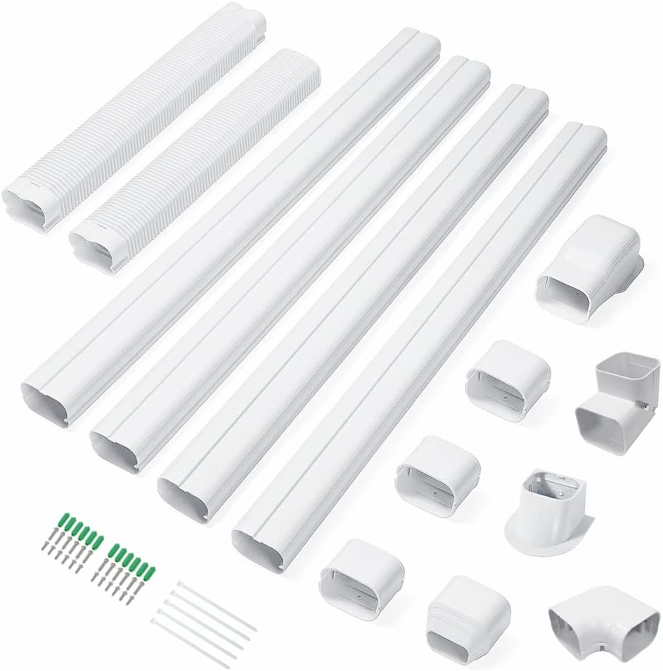 4'' 17 Ft PVC Decorative Pipe Line Cover Kit, Pack of 2 A45201