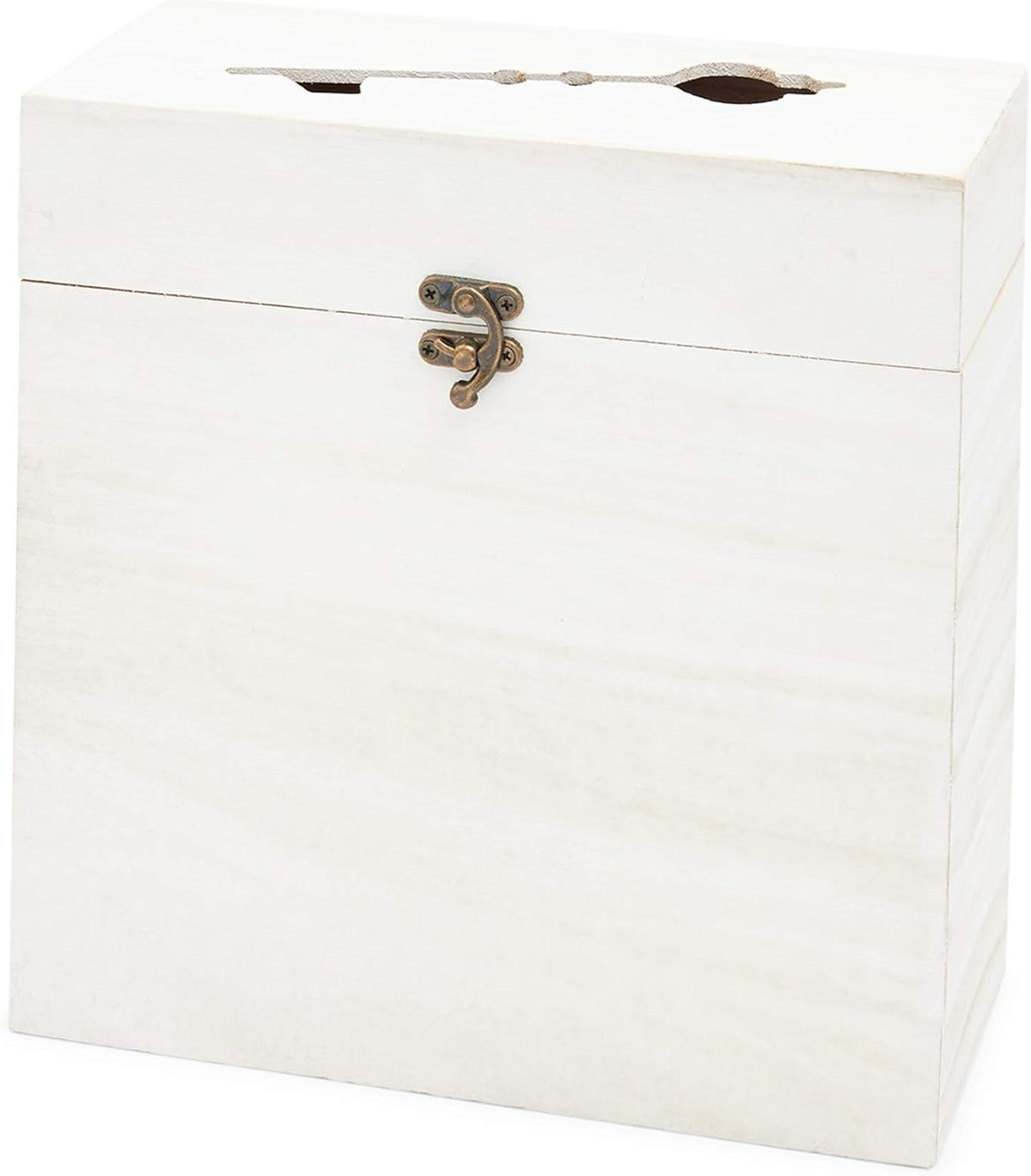 White Rustic Card Box B809