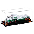 Clear Acrylic Display Case with Orange Risers 17 inch x 6 inch x 7 inch B916