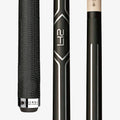 Matte Black Metallic Silver Pool Cue Stick X563