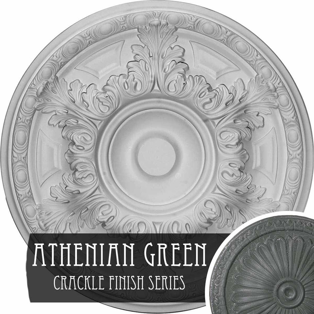19 inch x 1 1/2 inch Hand-Painted Ceiling Medallion J385911