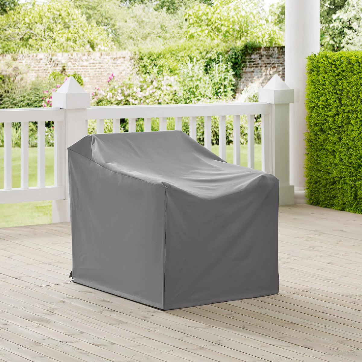Gray Polyester Fabric Chair Cover T505710