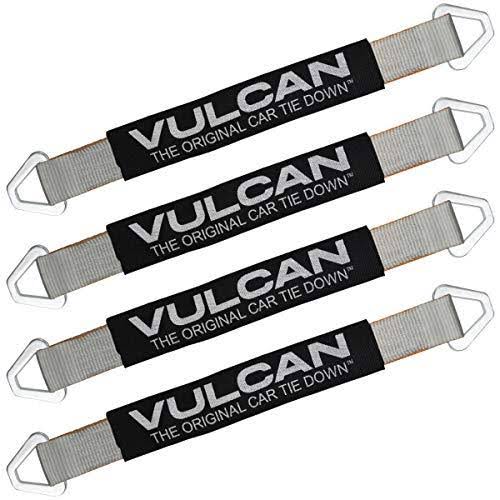 Complete Axle Strap Tie Down Kit with Wire Hook Ratchet Straps, Includes (4) 22x22 Axle Straps, (4) 36x2 Q411