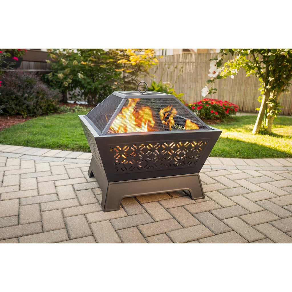 Square Wood Burning Fire Pit W32574