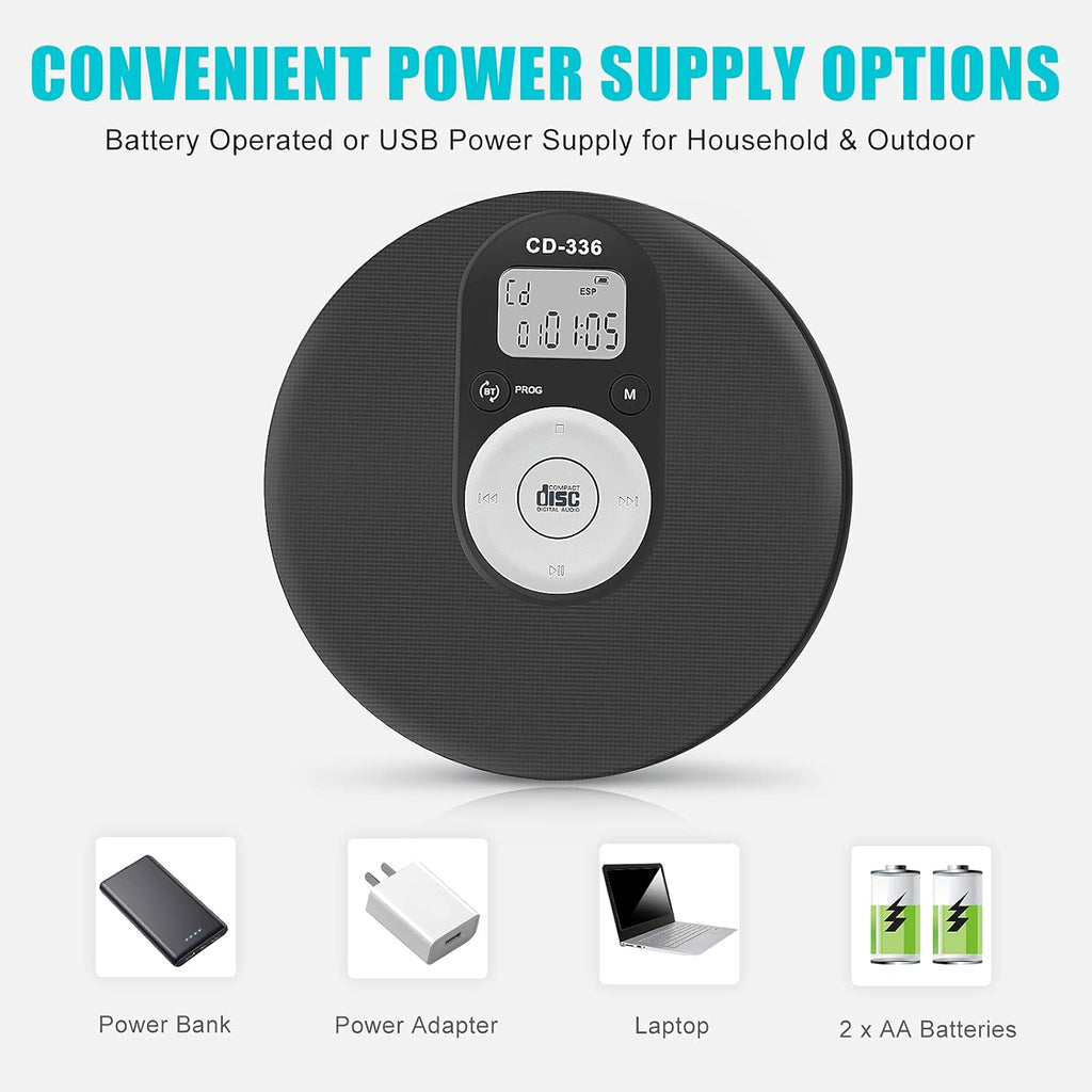 Portable CD Player with Bluetooth, Pack of 2 W7674