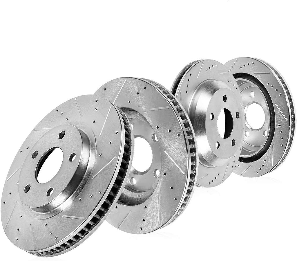 FRONT 379.96mm + REAR 330.09mm D/S 5 Lug [4] Rotors P19049