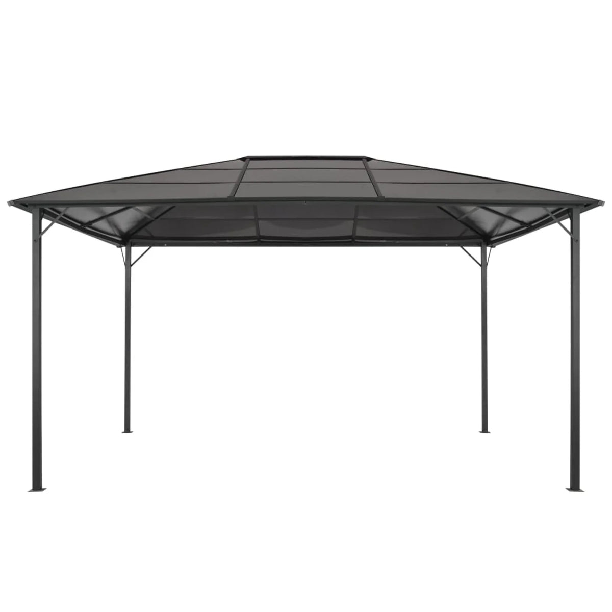 Black Outdoor Gazebo Canopy Tent 18.9ft x 9.5ft x 10.1ft P6975