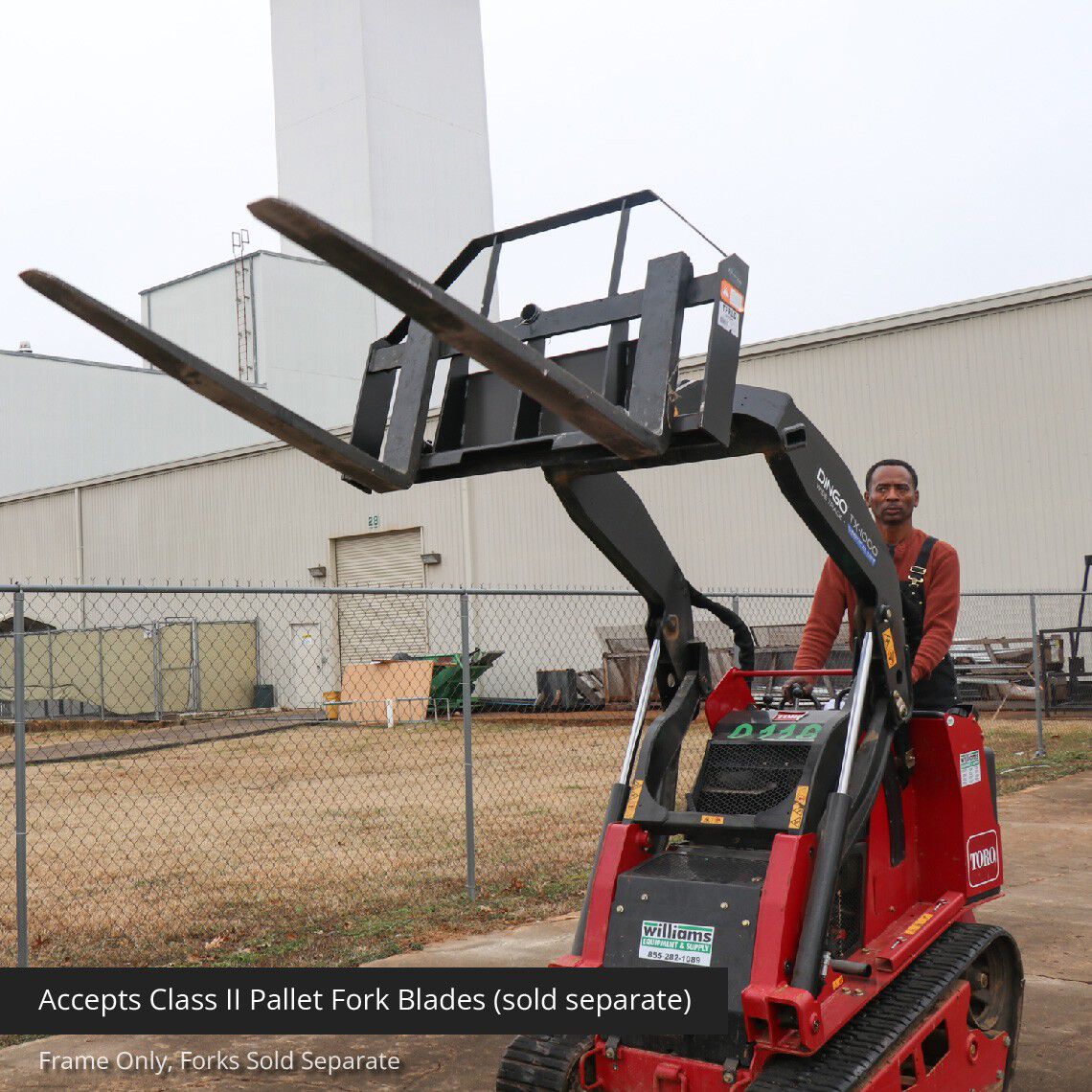 Mini Skid Steer Pallet Fork Frame, 4000 LB, Quick Tach Mounting L2108