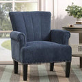 Navy Blue Polyester Tufted Armchair N306