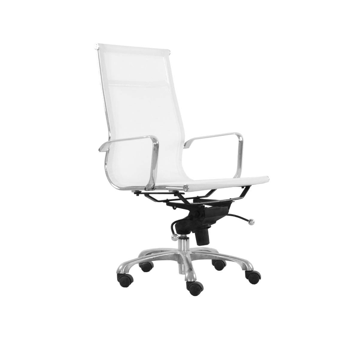 White Highback Ergonomic Mesh Swivel Office Chair E485156